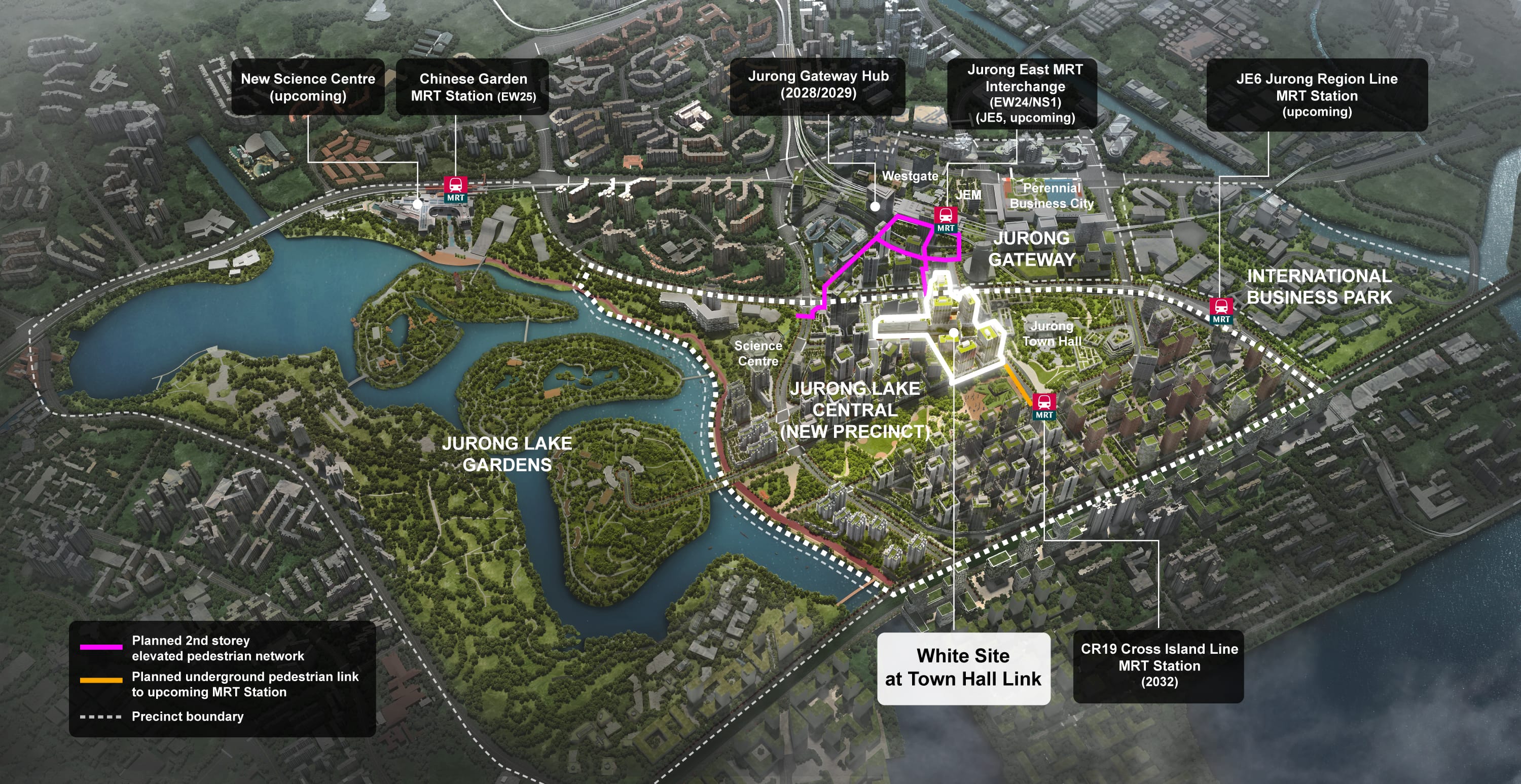 Upcoming developments in Jurong Lake District.
